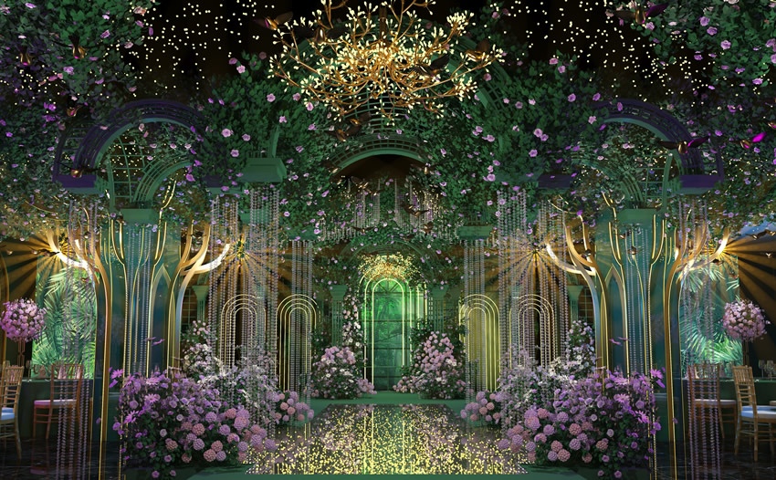 双清奇妙森林婚礼堂效果展示